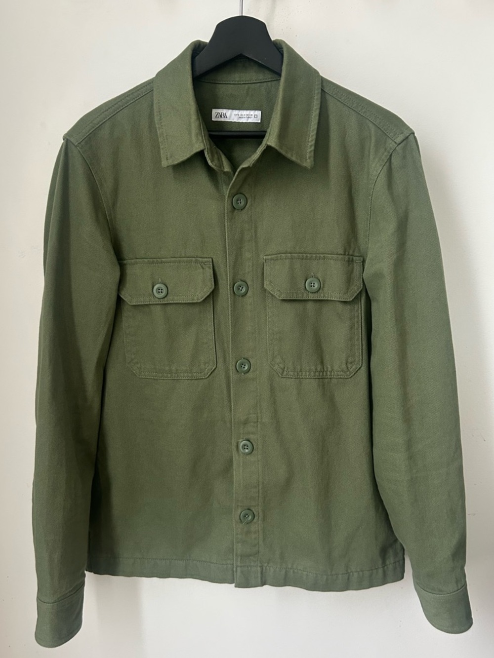 Zara Military-Style Olive Green Field Jacket